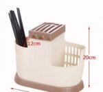 Plastic Cutlery Chopstick Holder Stand and Knife Organizer Drainer Basket Water Draining Tray - Image 3