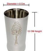 BALAJI THRIVE Stainless Steel Glass 350 ml Glasses, Set of 12 Tumbler Water Steel Glass - Image 2
