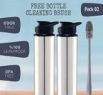 HAPPY HOME Stainless Steel Sports Water Bottles - Pack of 2