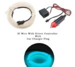 Ice Blue El Wire 5m with Car Dashboard Plug - Image 3