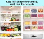 Fridge Storage Boxes Set of 6 with Removable Drain Plate & Lid - Image 3