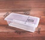 Fridge Storage Boxes Set of 6 with Removable Drain Plate & Lid - Image 4