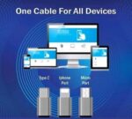3 In 1 Fast Charging Cable V8, Type-C, iPhone Use Car And Home - Image 2