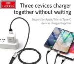 3 In 1 Fast Charging Cable V8, Type-C, iPhone Use Car And Home - Image 4