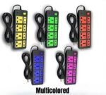 Mini Power High Quality Multi Socket Extension Board/Cord With 1 Switch, Led Indicator, Safety Fuse & 4+4 =8 Socket International Sockets, Extension Board With 2 Meter Copper Wire - Image 2