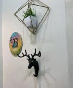 Plastic Deer Head Hanging Hook, Self Adhesive Wall Door Hook Hanger Bag Keys Sticky Holder (Black) - Image 2