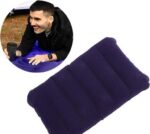 2 Piece Velvet Air Pillow Cushion Sleeping Bag Backpacking Pillow Soft Comfortable Air Inflatable Travel Pillow Tourist Pillow (Blue) - Image 2