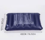 2 Piece Velvet Air Pillow Cushion Sleeping Bag Backpacking Pillow Soft Comfortable Air Inflatable Travel Pillow Tourist Pillow (Blue) - Image 4