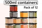 Shreenathji Air-Tight 500ml Storage Jar & Container Set - Pack of 12 - Image 2