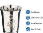 Premium Stainless Steel Jug Set with 6 Designer Tumblers – Floral Engraved Collection - Image 3